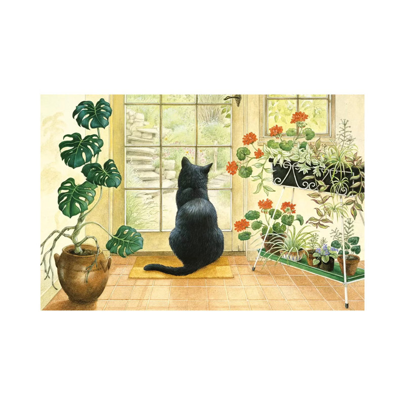 Chesterton At The Back Door by Ivory Cats - Wrapped Canvas Gallery-Wrapped Canvas Giclée, 20.32cm H x 30.48cm W