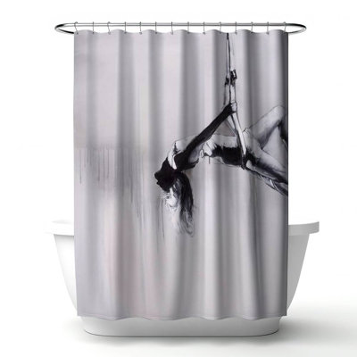 Shower Curtain SP35 – Polyester Shower Curtain, Dye Sublimation Print, 71" W × 74" L