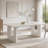 Modern Rectangular Dining Table with Pedestal Base-642527177