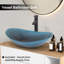 Lavabo de salle de bain ovale en verre trempé 21 po avec robinet Wade Logan® Beyo-105286702-91060599