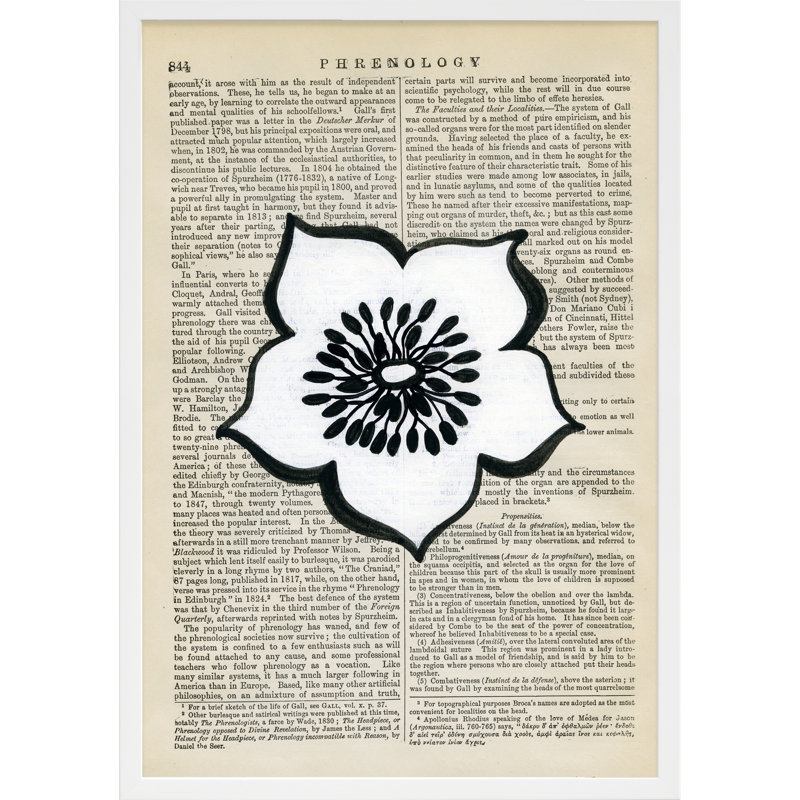 Phrenology Print by Michela Sorrentino, White Wood, 30" H x 21" W x 1.25" D