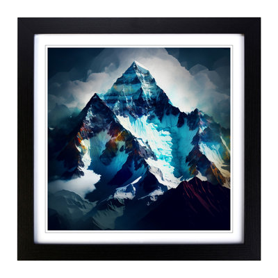 Mount Everest Abstract Art - Framed Print