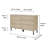 Mid-Century Modern Oak Sideboard Storage Credenza with 3 Drawers and Adjustable Shelf Cabinet