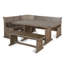 Ensemble de coin-repas 4 pièces Yael, banc de coin brun