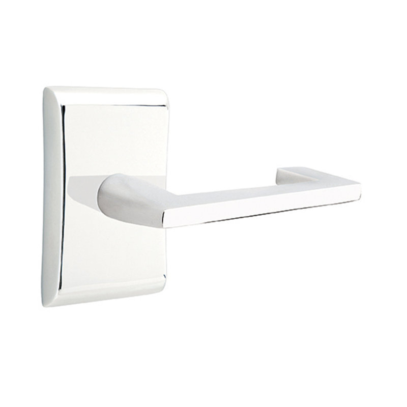 Poignée de porte avec rosette Argos, Chrome brillant, Droite