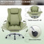Seaberg Ergonomic PU Leather Office Chair with 3D Kneading Massage, Adjustable Backrest (90°-135°), Folding Armrest, Telescopic Footrest, 360° Swivel & Silent Wheels - Comfort Desk Chair for Work/Gaming/Nap-269518970
