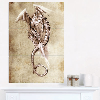 Designart - 3 Piece Wrapped Canvas Print