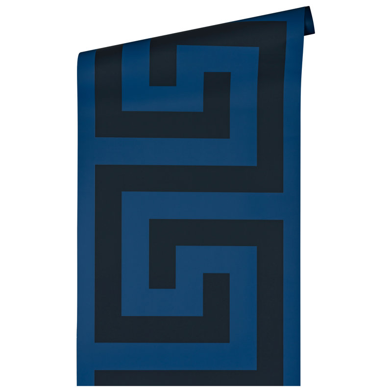 Versace Stone Sphinx Unpasted Vinyl Wallpaper, Blue