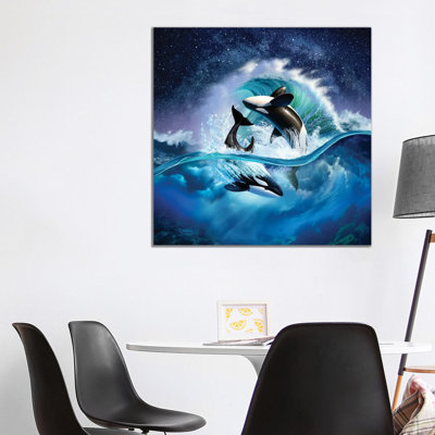 Orca Wave by Jerry LoFaro - Wrapped Canvas Print