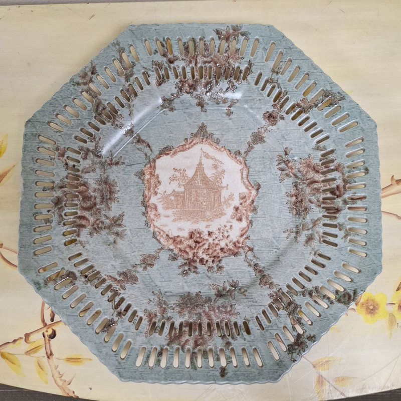 Plateau octogonal en porcelaine Anbertonia