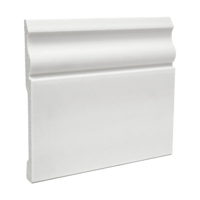 American Pro Decor WM 49 3 in. x 2 in. x 96 in. Plain Recycled Polystyrene Crown Moulding Pro Pack 56 LF (7-Pack)