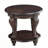 Solid Wood Round End Table with Shelf-1518809808