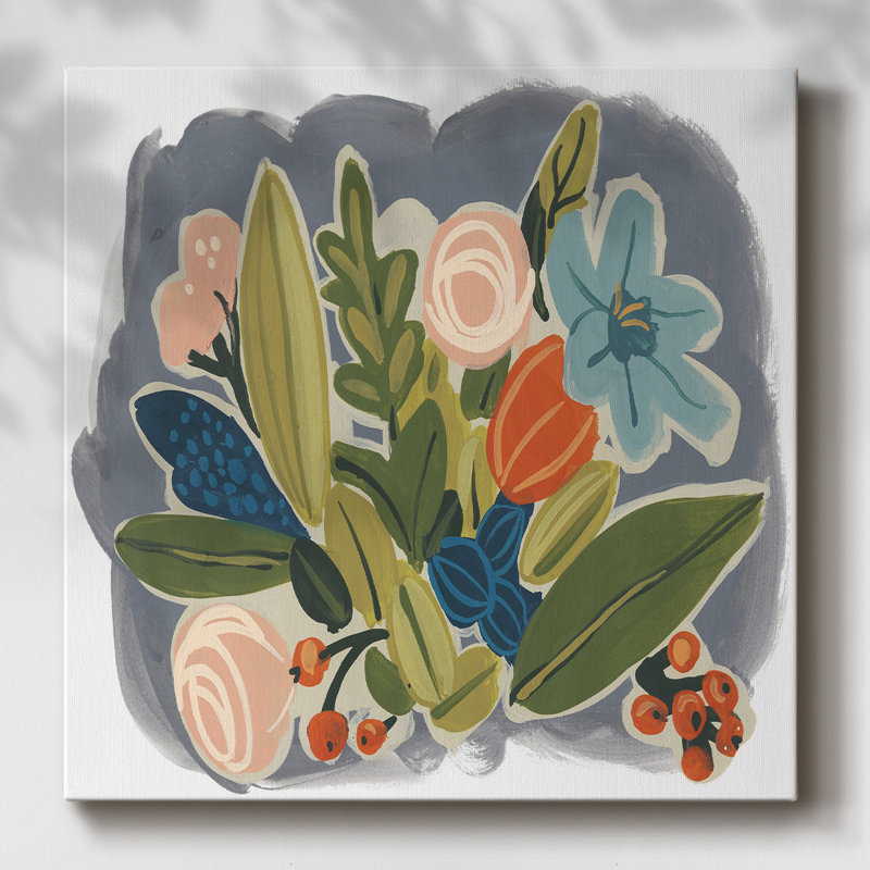 Bright Face - peinture sur toile tendue, H 16 po x l 16 po x P 1,5 po