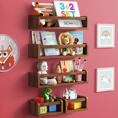 3+2 Floating Nursery Book Shelves