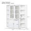 Grande armoire avec deux tablettes triangulaires, unité murale de style rétro de 69,25 po de largeur, idéale pour les couloirs et les salons