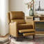 Beecher Traditional 28.75" Wide Genuine Leather Manual Club Recliner with Solid Wood Legs-344258657