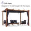 Écran de remplacement pour pergola rétractable mauve-87037581-87037585
