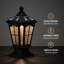 Lampadaire d'extérieur noir en aluminium