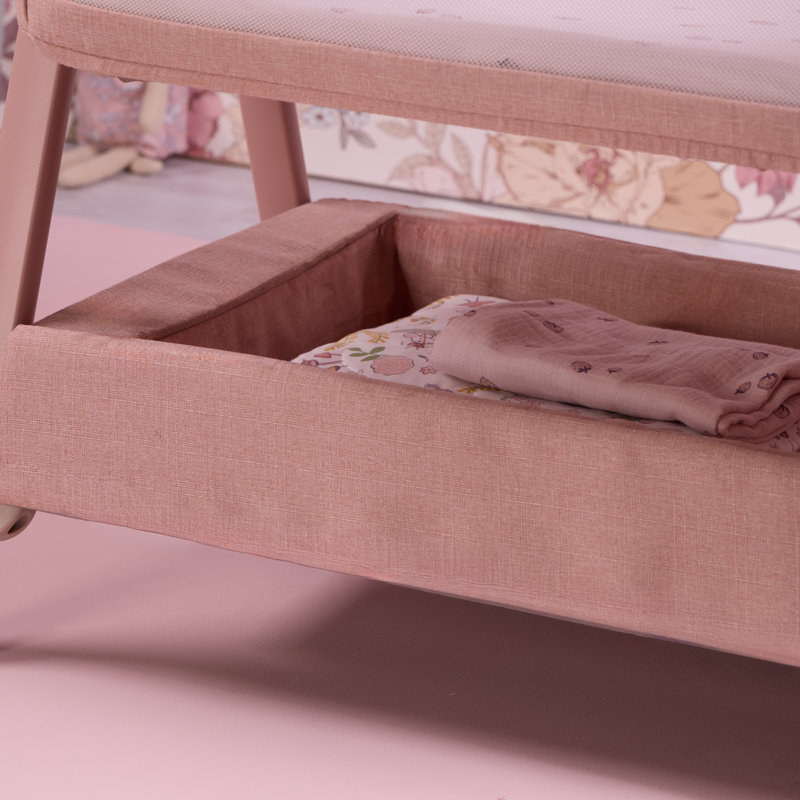 Cozee Zen Bedside Crib - Sand, Blush