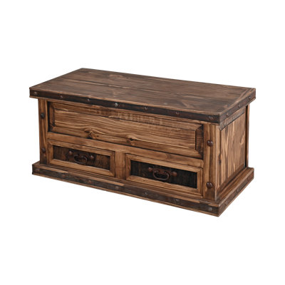 Handcrafted Rustic Wood Trunk Table