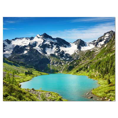 «Mountain Lake Landscape» par Designart - reproduction de photo sur toile tendue