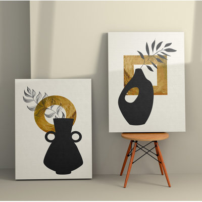 Élégantes peintures sur toile décoratives (2 pièces), 19,7 po x 27,6 po chacune | 100% toile avec cadres 100% bois | Superbe art mural pour le salon et la chambre à coucher, parfait pour la décoration intérieure et les idées de cadeaux