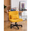 Chaise de bureau jaune avec accoudoirs croisés en lin jaune - polyvalente pour une utilisation à l'intérieur, réglable en hauteur, pivotant sur 360 ° et avec fonction d'inclinaison-1519085852-1519085853