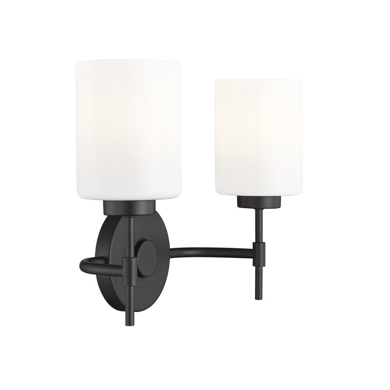 Meuble-lavabo 2 lumières 15,5 po Holleran , Noir mat