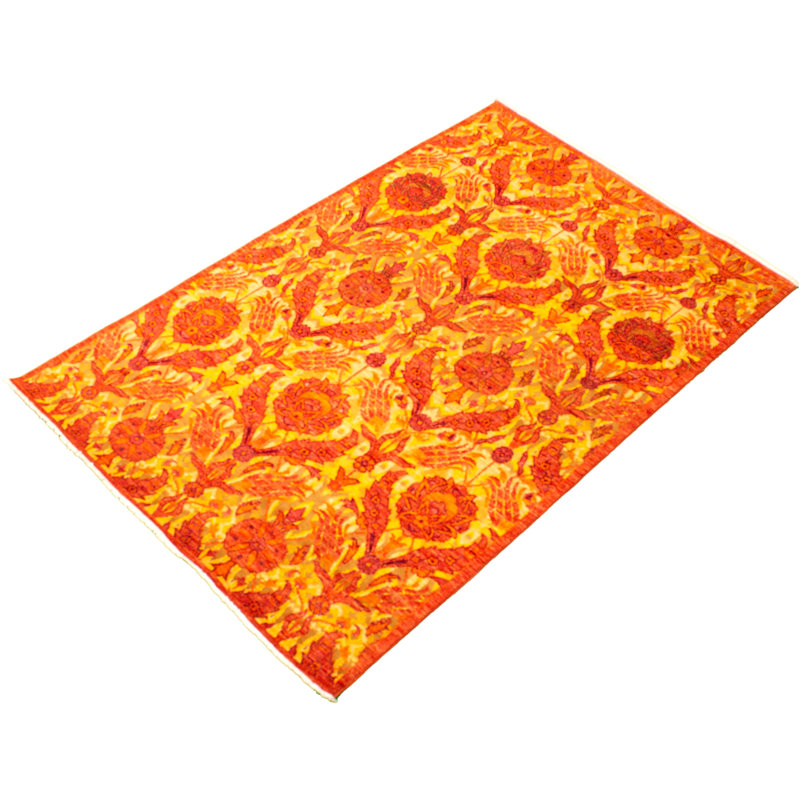 Tapis décoratif en laine de conception unique en laine noué à la main de conception unique 5 pi 11 po x 9 po Brunna New Age Lahore