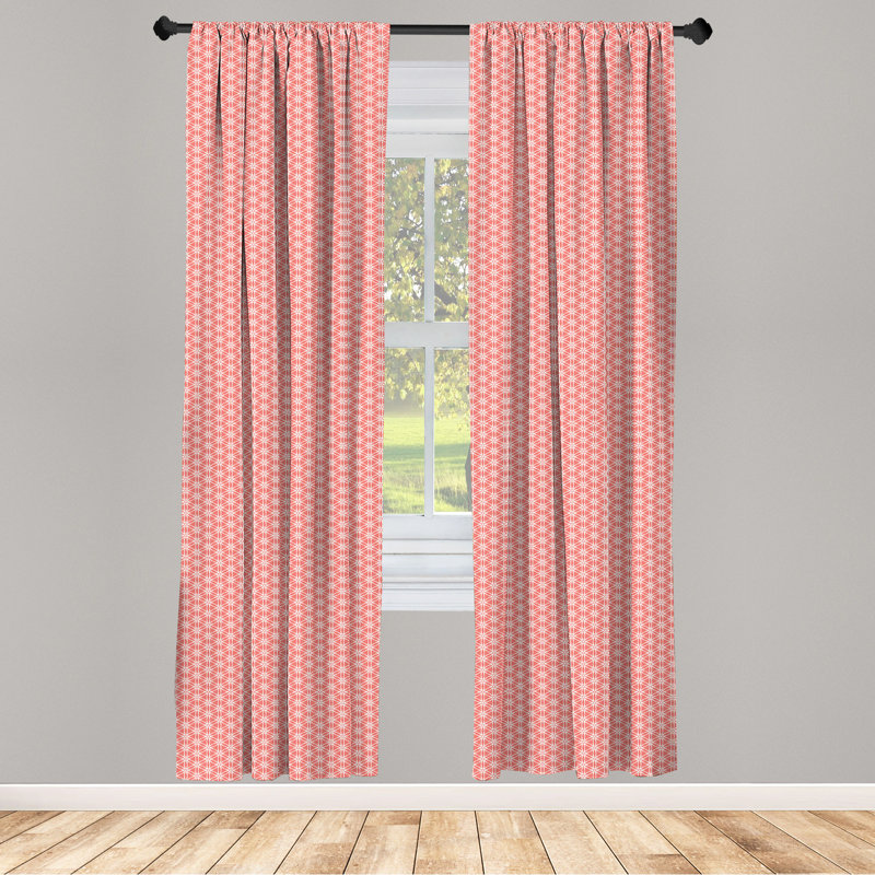 Cool Simplistic Linear Sunflower Damask Semi-Sheer Rod Pocket Sliding Panel, 28" x 95"