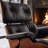 Mid Century Genuine Leather Chaise Lounge Chair with Ottoman and Solid Wood Frame for Living Room, Study Room, Guest Room -1702219451