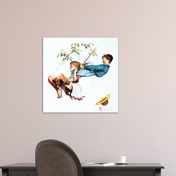Vault W Artwork Young Love: Swinging On Canvas by Norman Rockwell ...