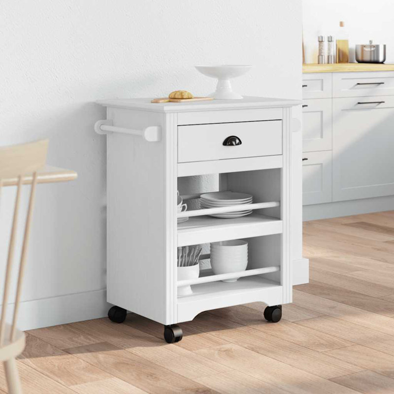 Kitchen Serving Cart, White