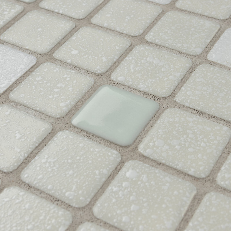 Crystalline Square 12 " x 12 " Porcelain Mosaic Wall & Floor Tile, Pistachio