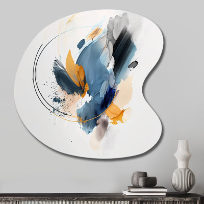 Abstract Shapes Modern Artwork II - Abstract Drop Shape Irregular Metal Wall Decor