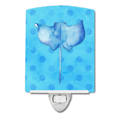 Sting Ray Polka Dots Ceramic Night Light