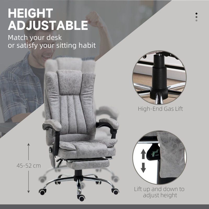 Alday Executive Chair with Headrest, Gray