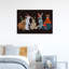 Festive Holiday Bunnies Abstract Contemporary Rabbit Forest Landscape Wall Art Print 1 Piece Wrapped Canvas Wall Art-1320822814