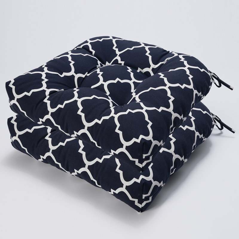 Coussin de siège d'extérieur Cloughmills, Mélange de polyester bleu marine