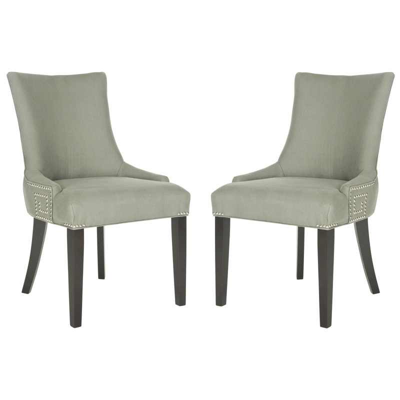 Chaise d'appoint rembourrée Aleshia en bleu clair, Granit délavé