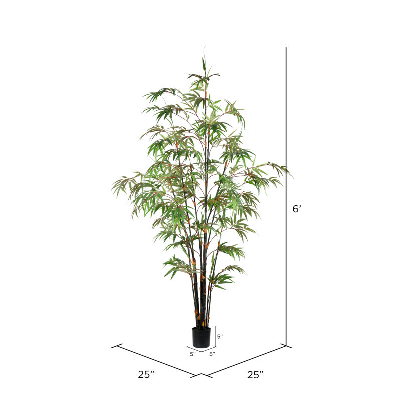 Faux Tree in Pot, 72" H x 25" W x 25" D