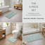 Ensemble de tapis de salle de bain en mousse viscoélastique 3 pièces Demi-Lune-128649711