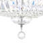 Plafonnier encastré 5 lumières Roselee - Finition chromée de 16 pouces de large avec accents de cristal, éclairage ambiant lumineux pour le couloir, la cuisine ou la chambre à coucher-659102461
