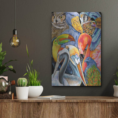 «Collage Birds» par Tim Jeffs, art mural en métal