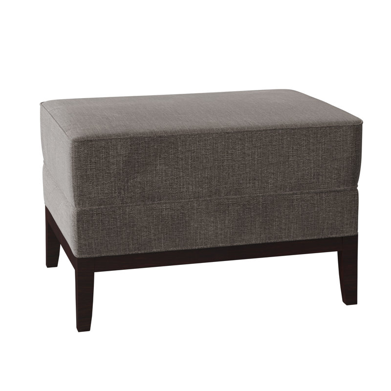Repose-pieds rectangulaire 26 po Eastside, Frontière gris anthracite, Noyer noir