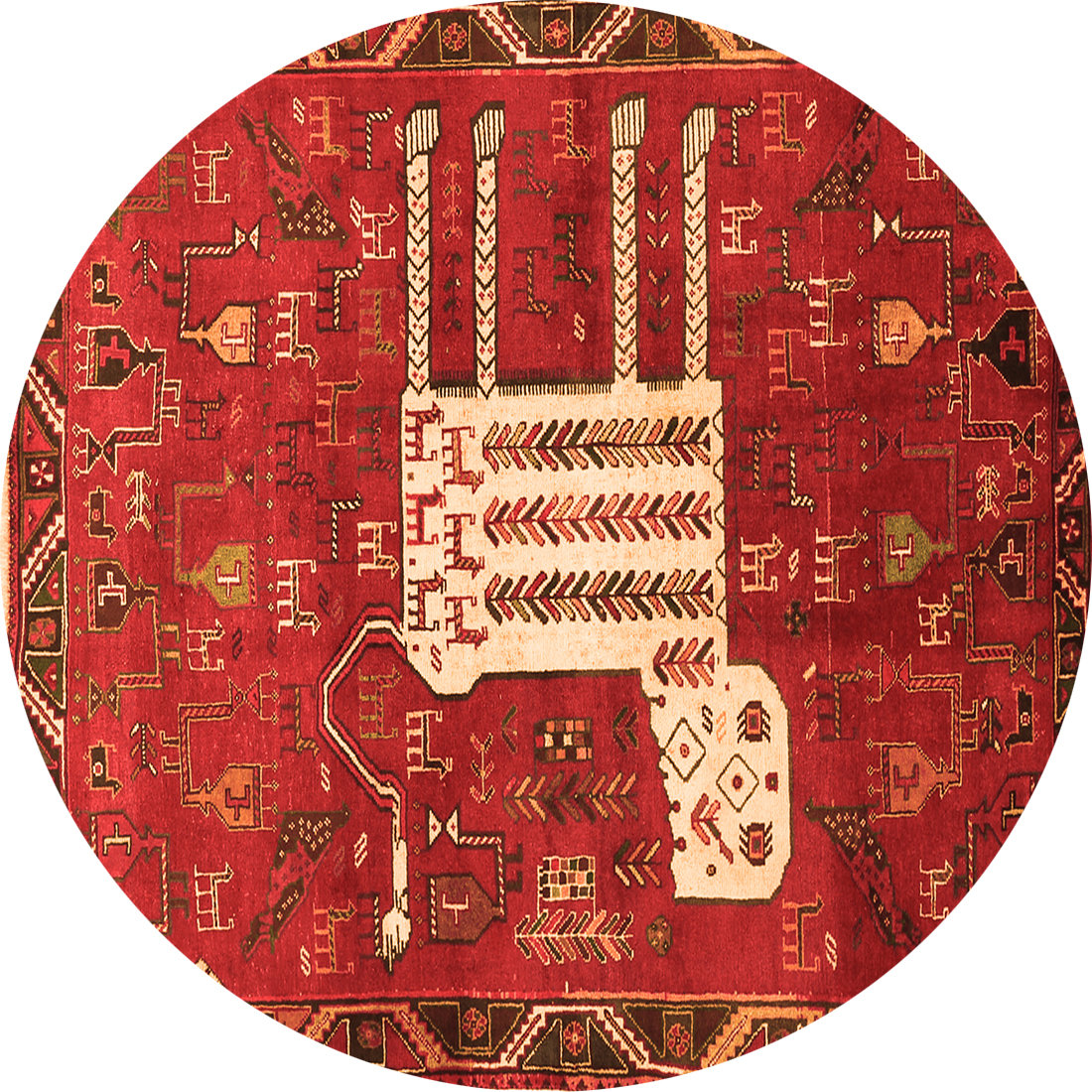 Union Rustic Machine Woven Brown/Red/Yellow Rug - Wayfair Canada