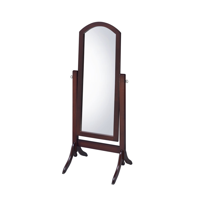 Arick Wood Floor Mirror, Walnut