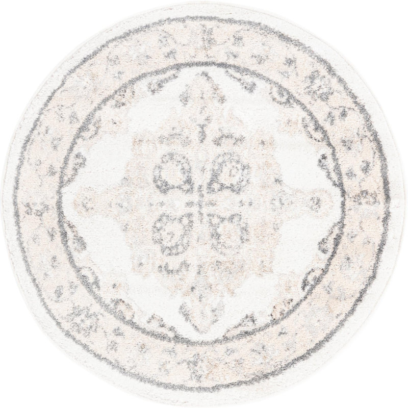 Anjelita Oriental Indoor Rug, Round 3'3"