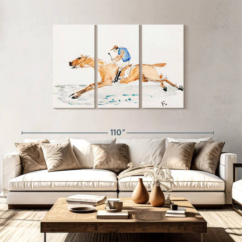 Sirécie au galop Sireci 1878, H 48 po x l 74 po