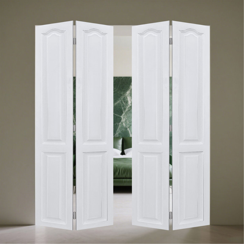 Porte pliante double à double fabrication en vinyle avec quincaillerie de 3/4 po d'épaisseur 42 po x 84 po avec quincaillerie